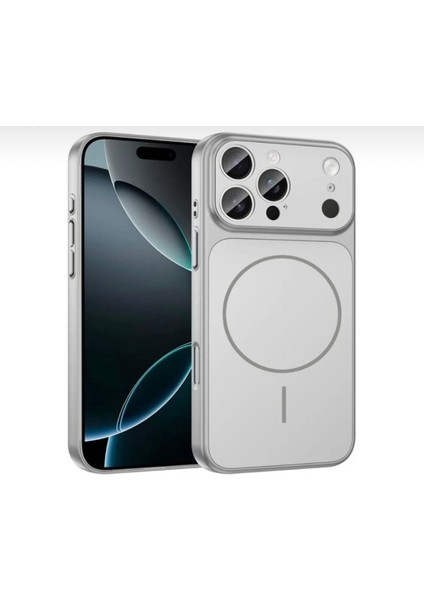 iPhone 16 Pro Max Uyumlu 17 Pro Max Görünümüne Çeviren Magsafe Özellikli Glass Telefon Kılıfı
