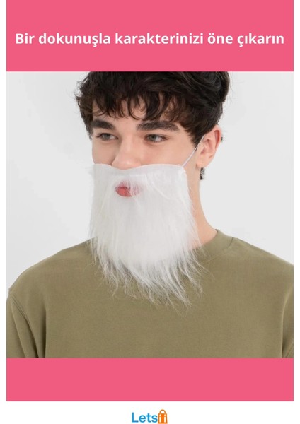 Beyaz Kırçıllı Takma Sakal Çocuk ve Yetişkin fiyatları