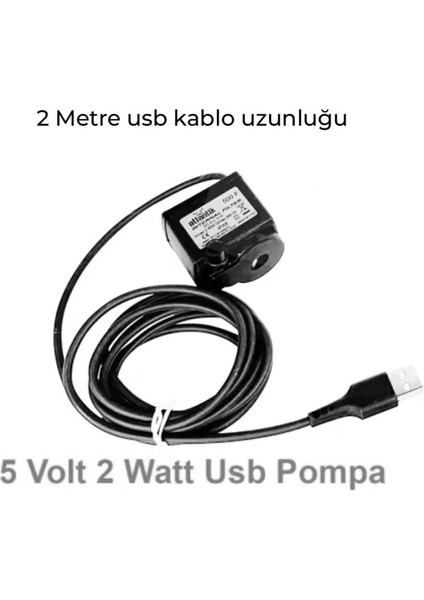 5V USB Sirkülasyon Motoru 2W - Akvaryum Dalgıç Pompa
