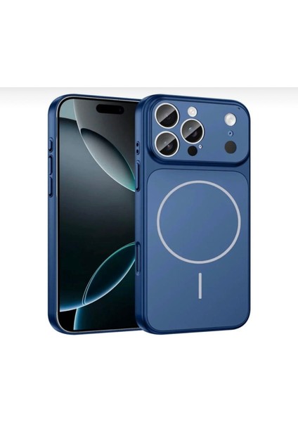 iPhone 15 Pro Uyumlu iPhone 17 Pro Görünümüne Çeviren Magsafe Özellikli Glass Telefon Kılıfı