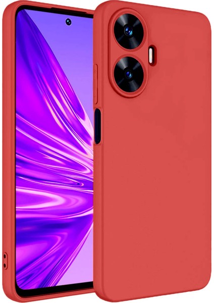 Realme C55 ile Uyumlu Liquid Serisi Içi Kadife Lansman Silikon Kılıf