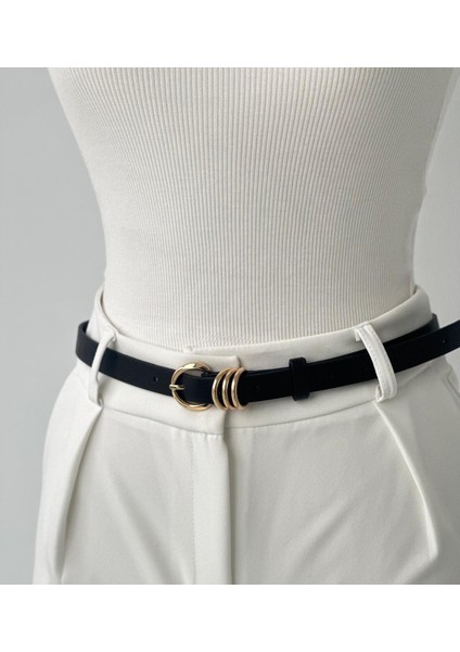 Kadın Kemer Gold Tokalı Kemer Pantolon Kemeri Elbise Kemeri Etek Kemeri