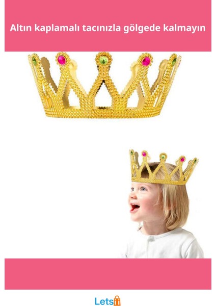 Altın Renk Kraliçe Tacı Yumuşak Esnek Plastik fiyatları