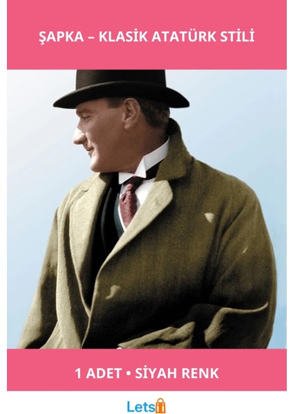 Siyah Renk Atatürk Şapkası Şık ve Konforlu Tasarım