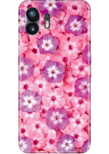 Nothing Phone 2 Uyumlu Kılıf Şeffaf Baskılı Silikon Resimli Çiçekli Sss