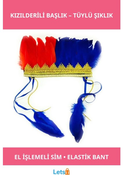 Kızılderili Tüylü Parti Başlığı