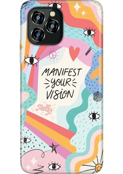 Oukitel C21 Pro Kılıf Silikon Desenli Resimli Uv Kapak Manifest Your Vision