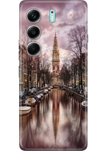 Tecno Camon 40 Pro 5g Cm7 Uyumlu Kılıf Dekoratif Silikon Baskılı Kapak Amsterdam