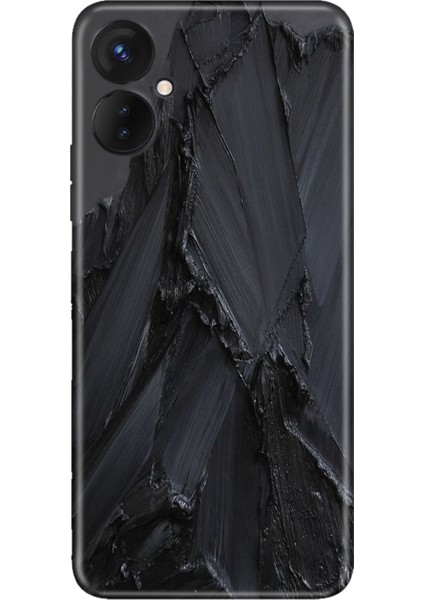 Oneplus 9 Pro Kılıf Silikon Desenli Resimli Uv Kapak Siyah Beton