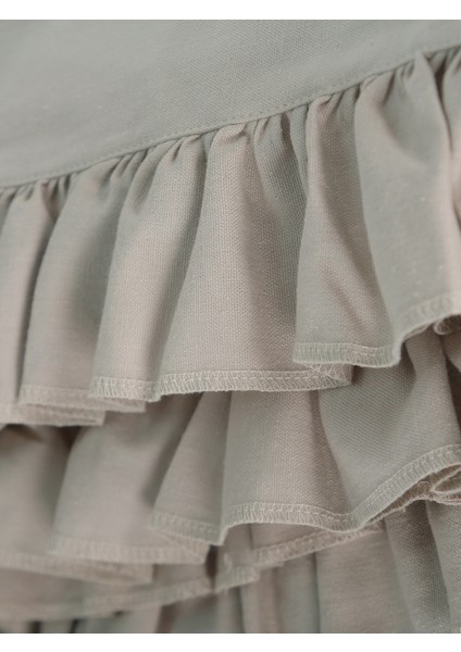 Buldan Pamuklu Keten Yuvarlak Fırfırlı Masa Örtüsü fiyatları