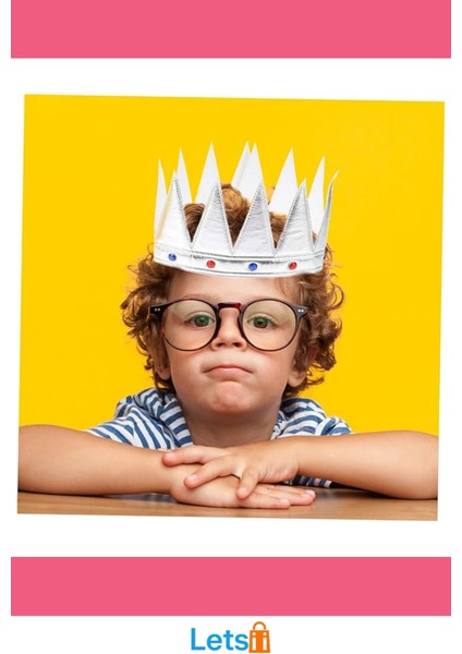 Yumuşak Gümüş Kral Tacı 55 cm Eğlenceli Aksesuar modelleri