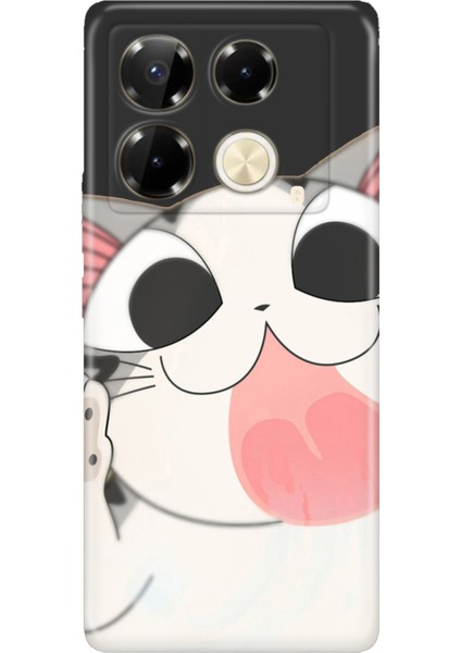 Samsung Galaxy A36 6.7" Kılıf Kamera Koruma Silikon Baskılı Fat Cat