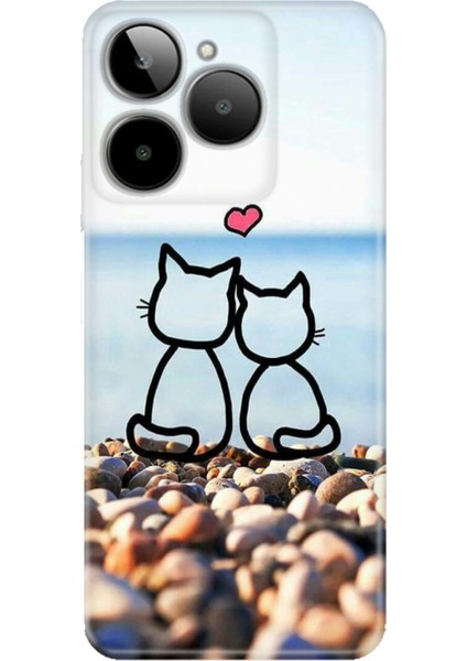 General Mobile Era 30 Kılıf Telefon Kılıfı ERA30 Baskılı Kedilerin Aşkı