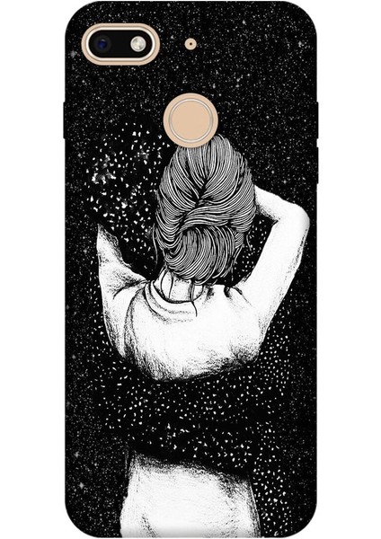 General Mobile Gm 8 Go Uyumlu Kılıf 0.4mm Lazer Kesim Silikon Kapak Siyah Aşk