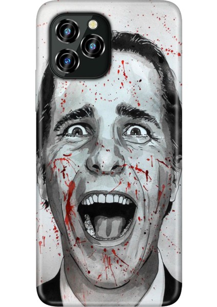 Oukitel C21 Pro Kılıf Silikon Desenli Resimli Uv Kapak American Psycho