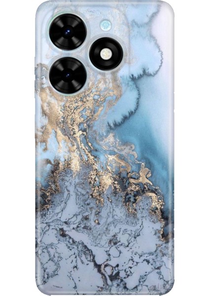 Tecno Spark 20 - 20C Uyumlu Kılıf Resimli Baskılı Nano Silikon Antic Marble