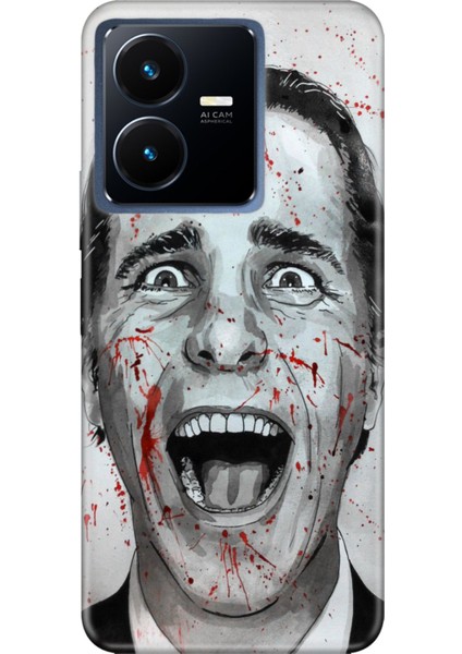 Vivo Y22S - Y35 Uyumlu Kılıf Silikon Desenli Resimli Kapak American Psycho
