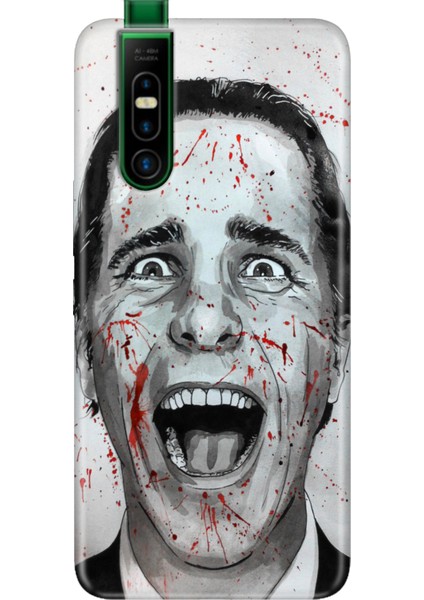 Infinix S5 Pro Kılıf Silikon Desenli Infinix S5 Pro American Psycho