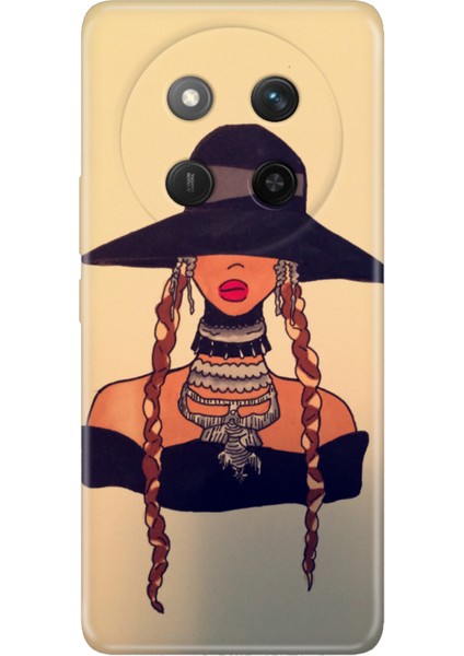 Honor X60 Pro - X9C 5g Kılıf Dekoratif Silikon Baskılı Kapak Modaguru