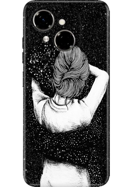 Tecno Spark Go 1 2025 6.67" Kılıf Renkli Silikon Baskılı Tpu Siyah Aşk