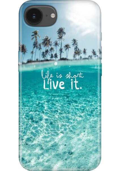 iPhone 16E Kılıf Renkli Silikon Baskılı Senada Hayat Kısa