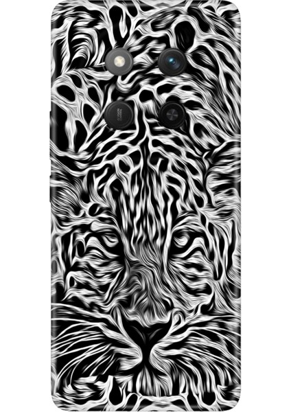 Honor X60 Pro - X9C 5g Kılıf Dekoratif Silikon Baskılı Kapak Vahşi Aslan Sanat