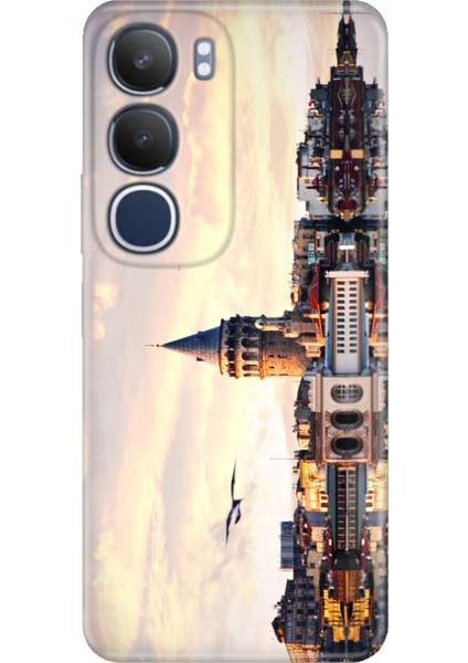 Vivo Y19S Kılıf Vivo Y19S Dekoratif Silikon Baskılı A58 Kapak Yeditepe