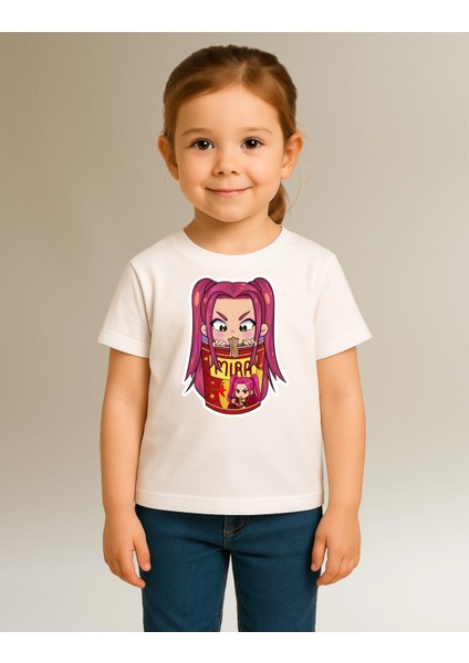 Kpop Demon Hunters Huntrix Mira Kısa Kollu Baskılı Kız Çocuk Tişört (4-13 Yaş) modelleri