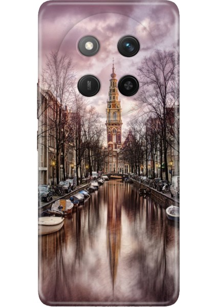 Honor X60 Pro - X9C 5g Kılıf Dekoratif Silikon Baskılı Kapak Amsterdam