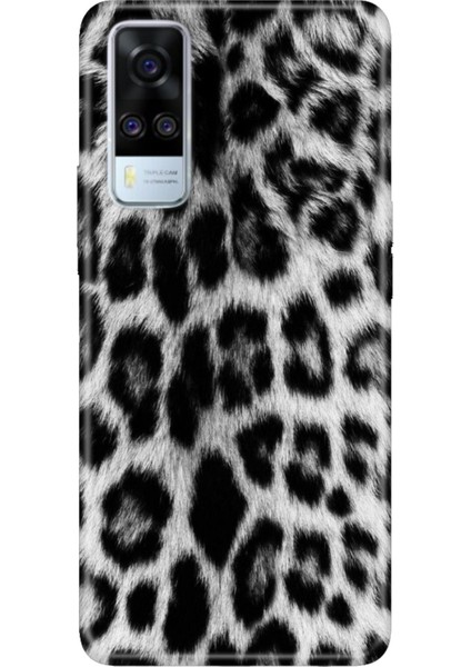 Vivo Y51 Uyumlu Kılıf Resimli Desenli Silikon Siyah Kürk