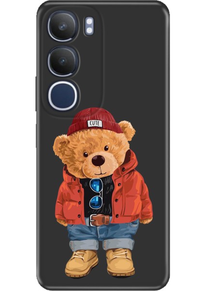 Vivo Y19S Kılıf Vivo Y19S Renkli Silikon Baskılı Tpu Teddy Bear