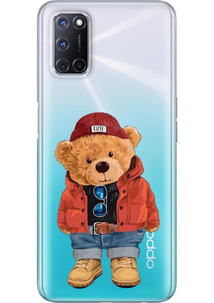 Oppo A52 A72 A92 Uyumlu Kılıf Silikon Desenli Resimli Kapak Teddy Bear