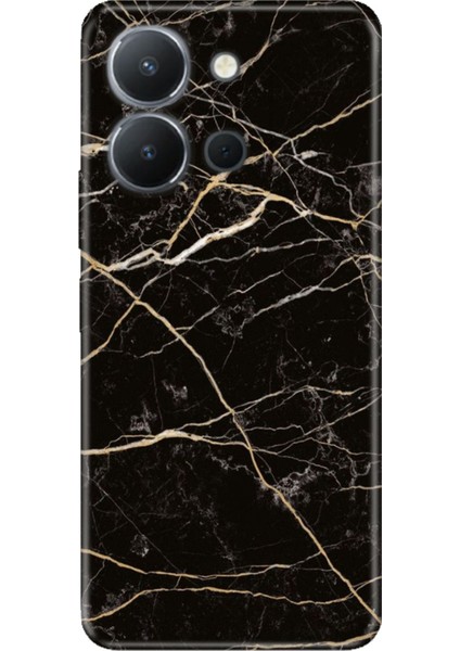Vivo Y36 4g Uyumlu Kılıf Resimli Desenli Silikon Tokyo Mermer