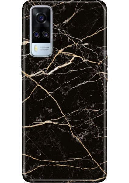 Vivo Y51 Uyumlu Kılıf Resimli Desenli Silikon Tokyo Mermer