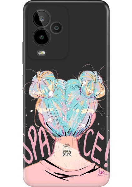 General Mobile Gm 24 Pro Uyumlu Kılıf Silikon Desenli Resimli Kapak Uzaydan Gelen Kız