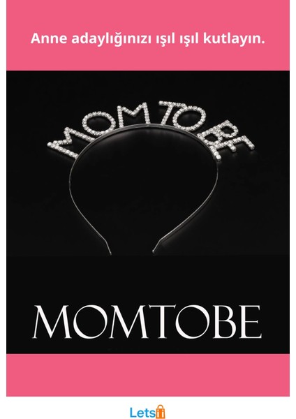 Kristal Taşlı Gümüş Renk Anne Adayı Tacı Mom To Be fiyatları