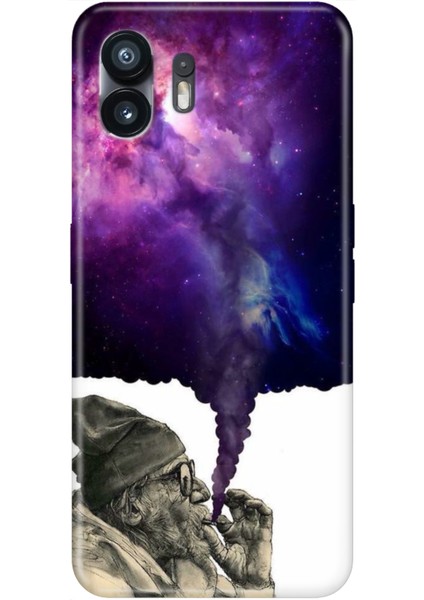 Nothing Phone 2 Uyumlu Kılıf Şeffaf Baskılı Kapak Silikon Smoke