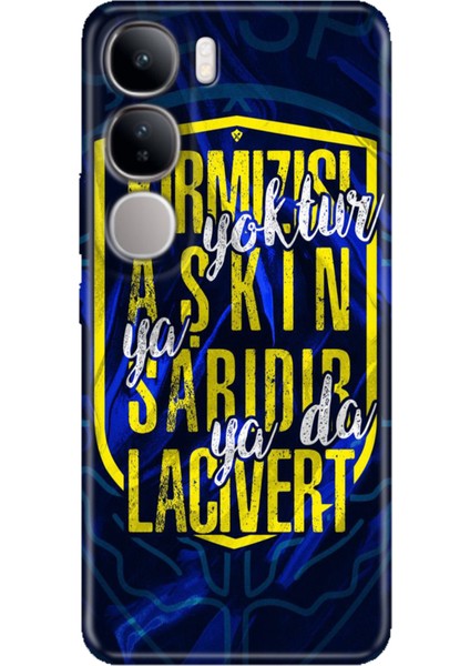 Vivo V40 Lite Kılıf V40 Lite Desenli Tpu Silikon Baskılı Aşkın Rengi Sarı Lacivert
