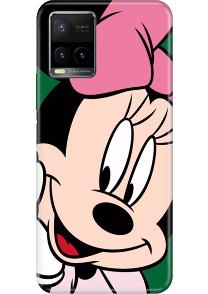 Vivo Y33S Uyumlu Kılıf Resimli Desenli Silikon Minnie Smile