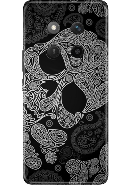 Honor X60 Pro - X9C 5g Kılıf Dekoratif Silikon Baskılı Kapak Skuller
