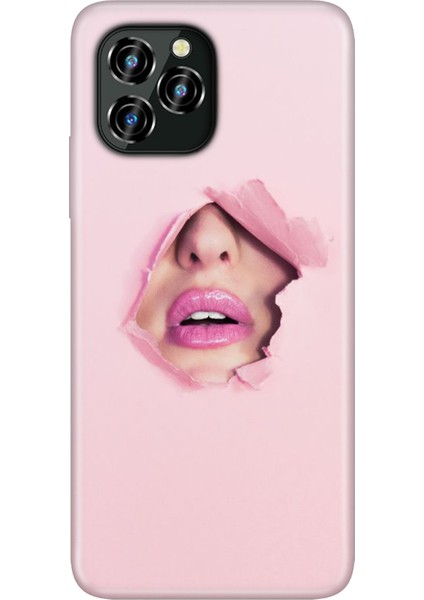 Oukitel C21 Pro Uyumlu Kılıf Silikon Desenli Resimli Kapak Saklı Aşk