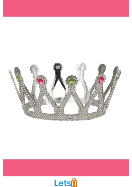 Gümüş Renk Kraliçe Tacı Yumuşak Esnek Plastik indirimleri