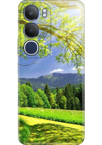 Vivo Y19S Kılıf Vivo Y19S Dekoratif Silikon Baskılı A58 Kapak Mis Oksijen