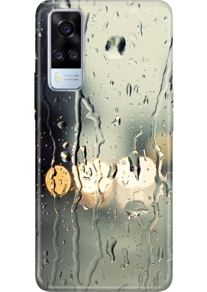 Vivo Y51 Uyumlu Kılıf Desenli Baskılı Silikon Yağmurlu Bir Akşam