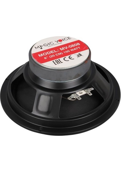 MagicVoice MV-0808 8" 20cm 150 Watt Tekli Metal Kasa Oto Hoparlör (MV-3408 Amfi Uyumlu) modelleri