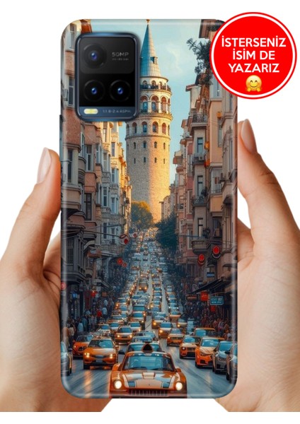 Vivo Y21S Y32 Y33S Kılıf Lüks Desenli Silikon Cover Case Galata Francisco
