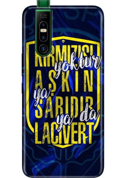 Infinix S5 Pro Kılıf Telefon Kılıfı S5-Pro Baskılı Aşkın Rengi Sarı Lacivert