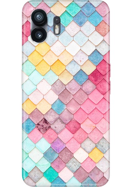 Nothing Phone 2 Uyumlu Kılıf Şeffaf Baskılı Silikon Resimli Renkli Çatı