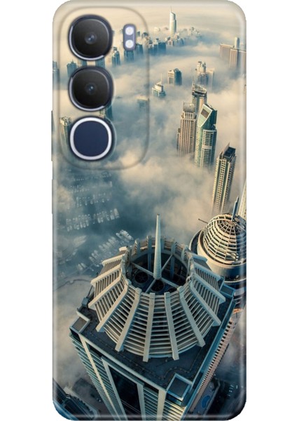 Vivo Y19S Kılıf Vivo Y19S Dekoratif Silikon Baskılı A58 Kapak Dubai Manzara