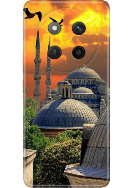 Honor X60 Pro - X9C 5g Kılıf Dekoratif Silikon Baskılı Kapak Kızılistanbul